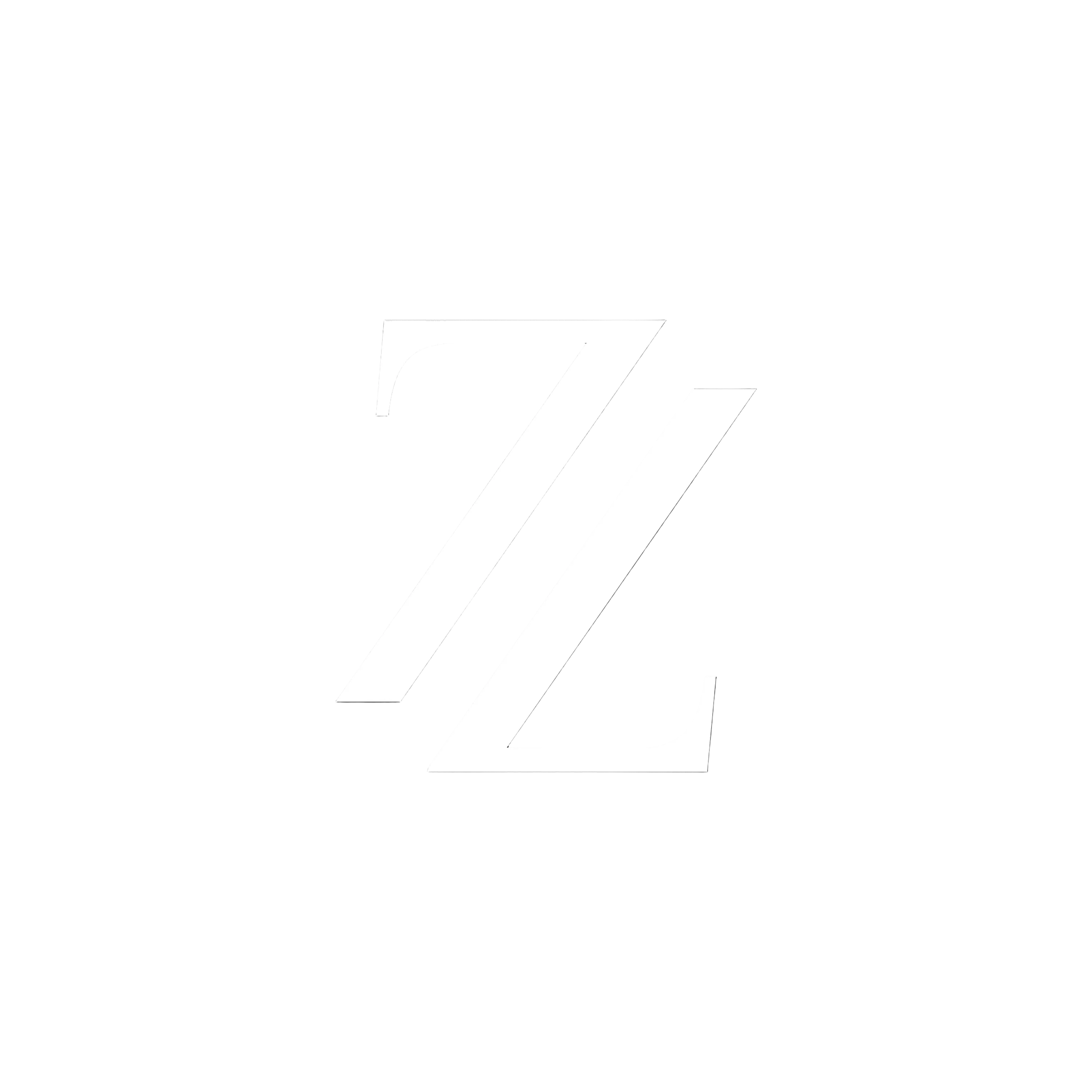 White letter 'Z' on a black background